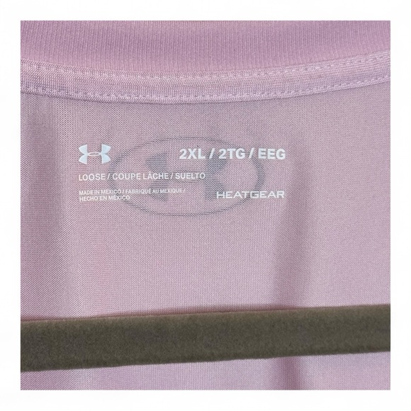 Under Armour HeatGear V-Neck Active Tee Women’s 2XL Pink Plus Size - Picture 4 of 13